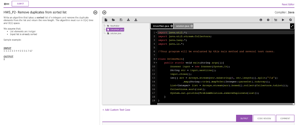 should be written in the same method in solution.java UEMIT Reset Editor