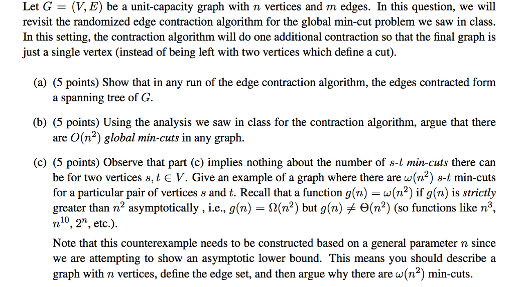 Let G = (V, E) be a unit-capacity graph with n