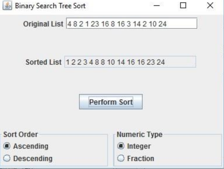 The third programming project involves writing a program that performs a sort