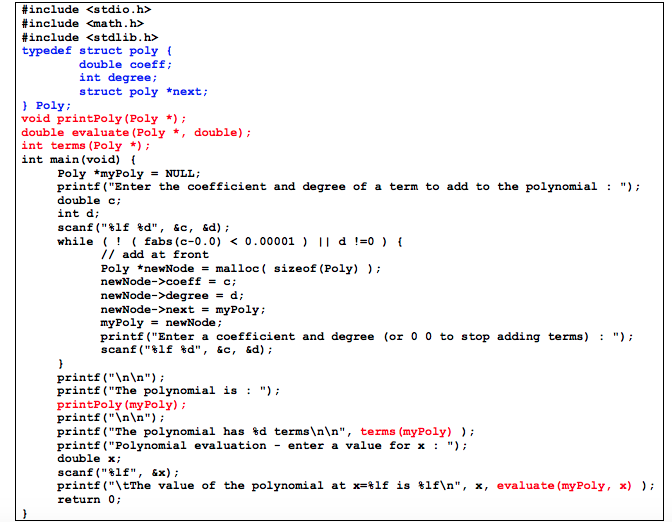 C code help, complete the code in red #include # include #include