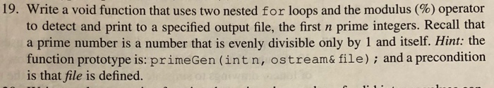 answer. The function prototype will look like: double ConvertToCelsius (double tempF); Write