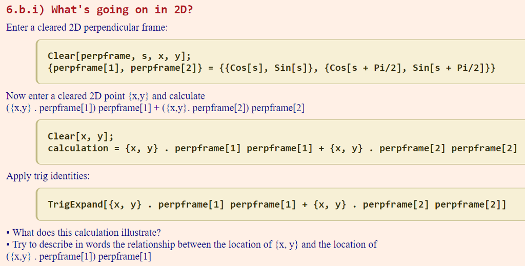  {x,y} after running the trig identities section code 6, b .