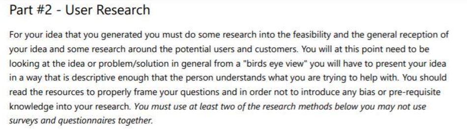 you Part #1 - Generate an Idea (Ideation) You must come up