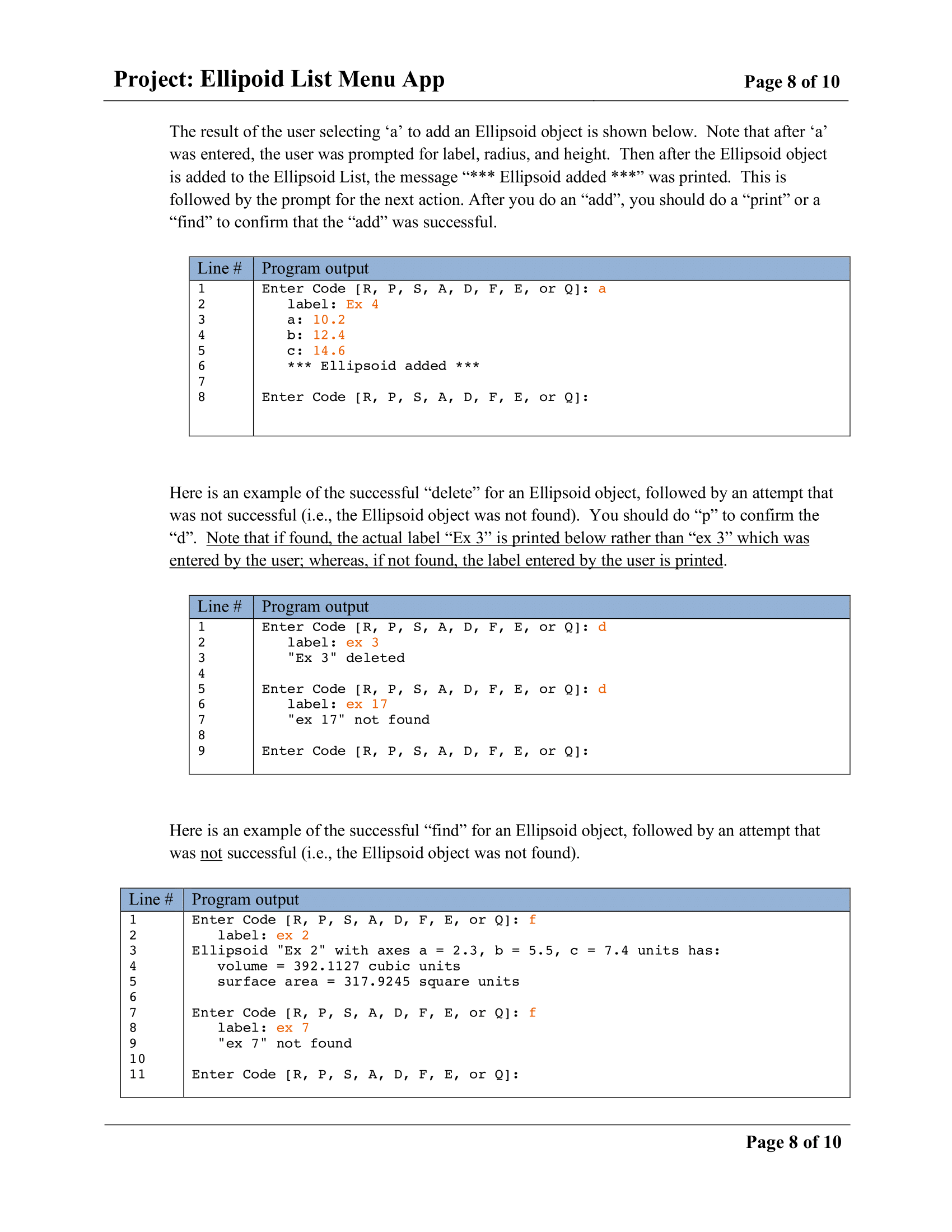 label * @param ellipsoidList establishes the array */ private String name; private