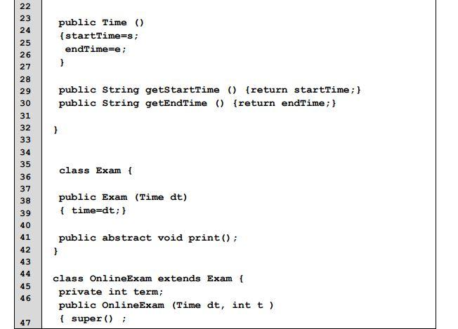 errors and/or logical errors, if any) below: class FinalException { private String