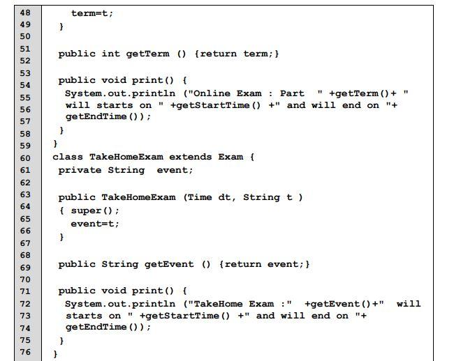 msg; JOUW NI FinalException() { msg = new ("Check : Should be