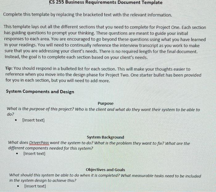 designing a system that can handle these needs. Your project lead, Jennifer,