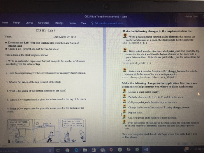  Here is the stack class: // implementation file for the stack