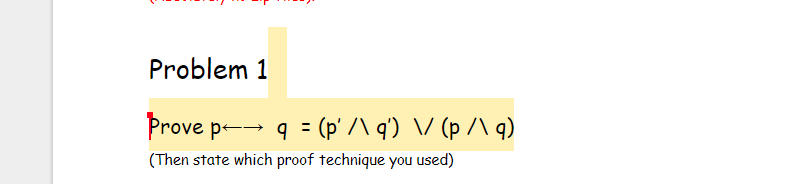  Problem 1 (Then state which proof technique you used)