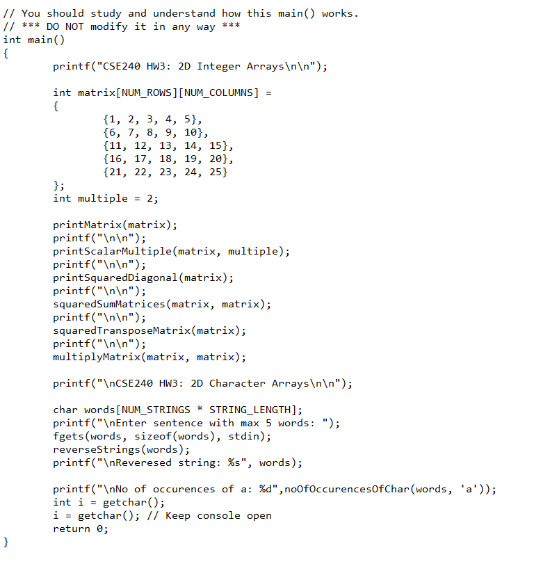 another function, you are asked to reverse one long user-input string and