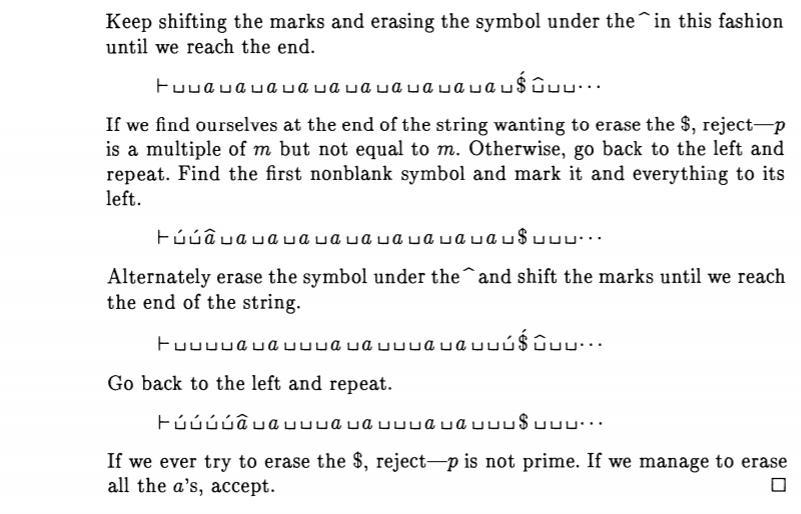 as follows. On input 2, it scans out to the first blank