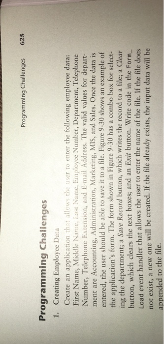  Programming Challenges 625 Programming Challenges 1. Creating Employee Data Create an