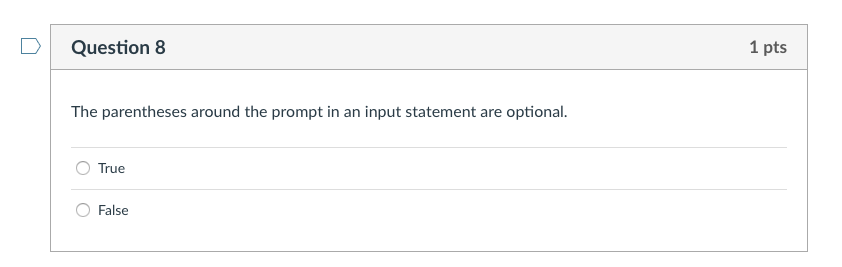 screen address in computer memory where values can be stored O input