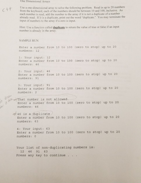Debug Labs. 1Daray check dupTemplaste.cpp 14 15 #include ionanp> using nanespace std;