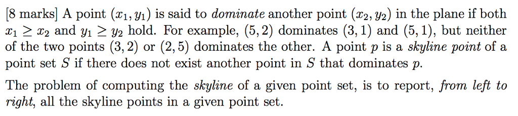 defined in Question 3 of Assignment 3, including the assumptions regarding input