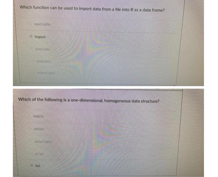  Which function can be used to import data from a file