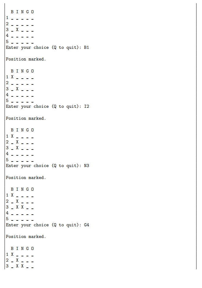 already marked. An underscore, ie., should represent unmarked positions. Introduction Write a