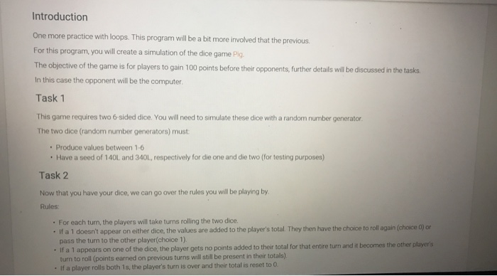  Needs to be written in Java Introduction One more practice with