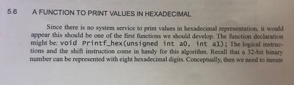 WRITE THE FUNCTION DESCRIBED IN SECTION 5.6 AND A MAIN ROUTINE TO