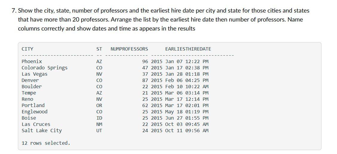  COLUMN NAME DATA TYPE NULLABLE DATA DEFAULT COLUMN ID Hiredate date