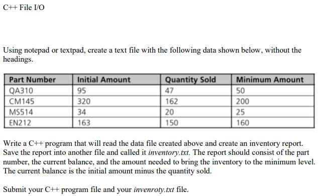 Please help me to write a program in C++ with comments and
