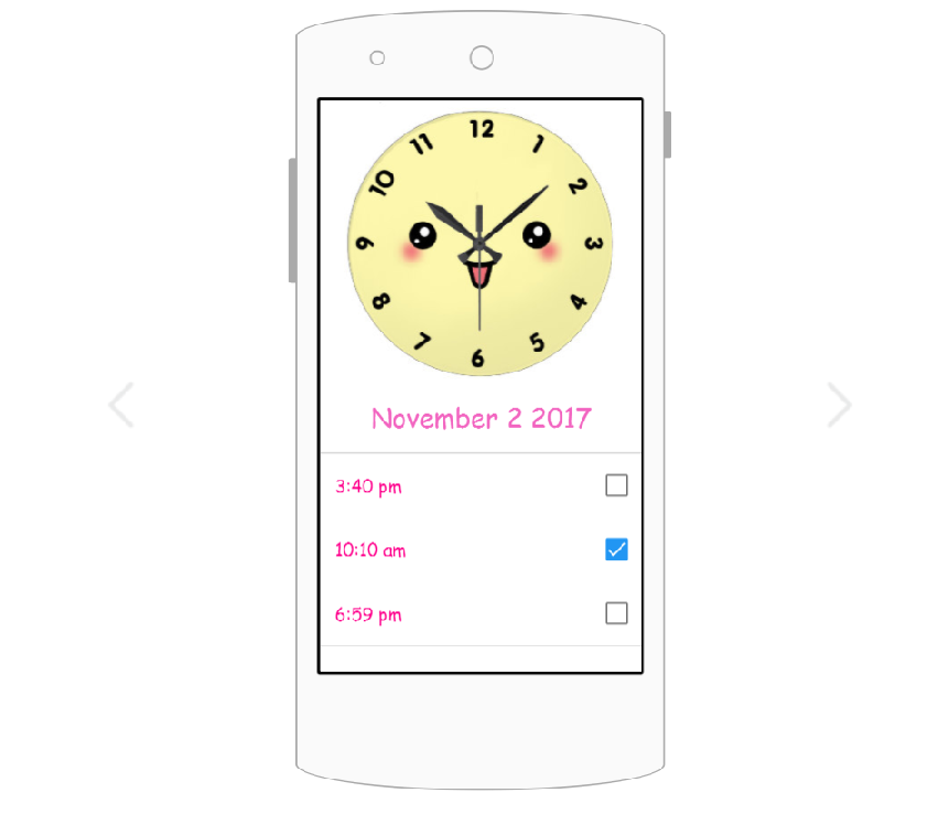 based Alarm Application. The Application gives certain instructions and tasks such as