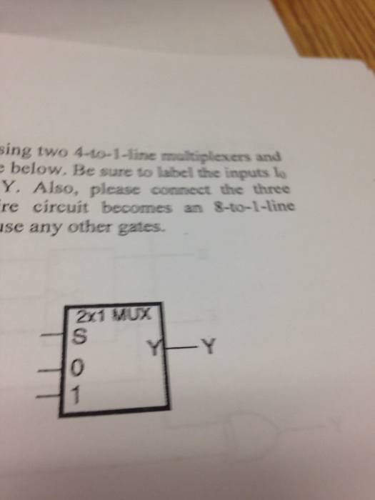  Design an 8 to 1 line multiplexer using two 4 to