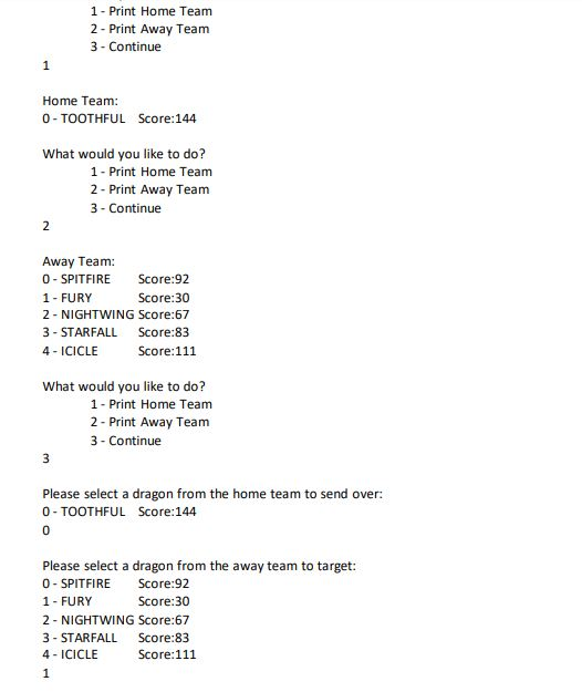 you have decided to create a series of programs about dragons. Problem: