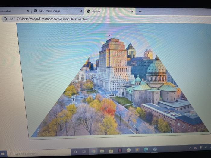 one image using html and css? E animation CSS: mask-image 3 clip