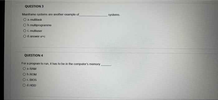 O a specialised os designed to perform a specific task for a