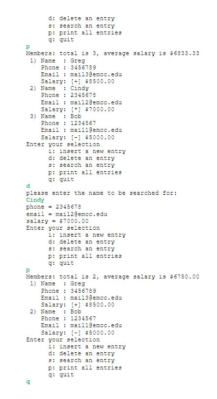 char email[30]; }; struct node *front = NULL; int count = 0;