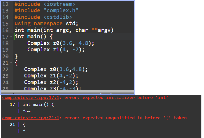 Please help me fix the following errors with the code below: #include