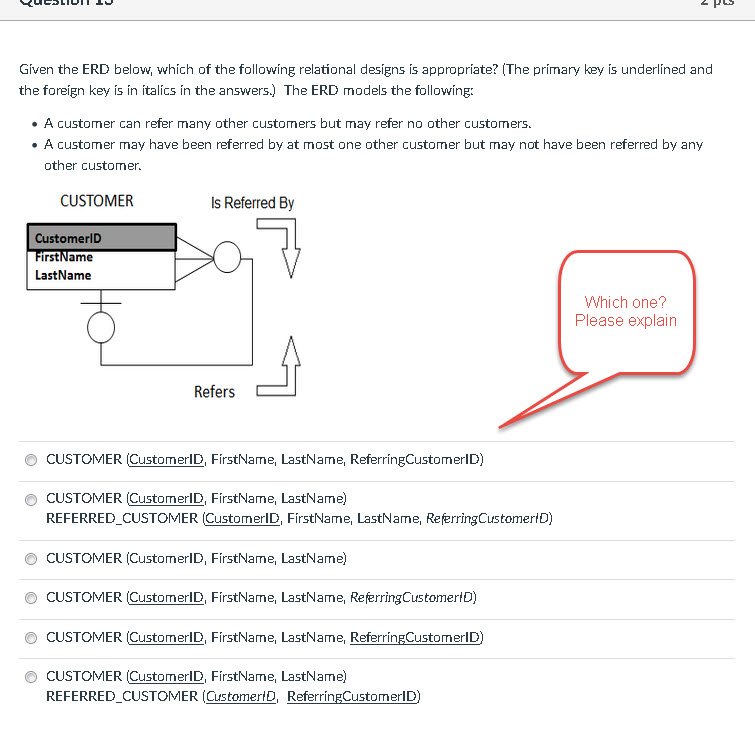 Prof ID Model FirstName CPU LastName Uses O The foreign key column