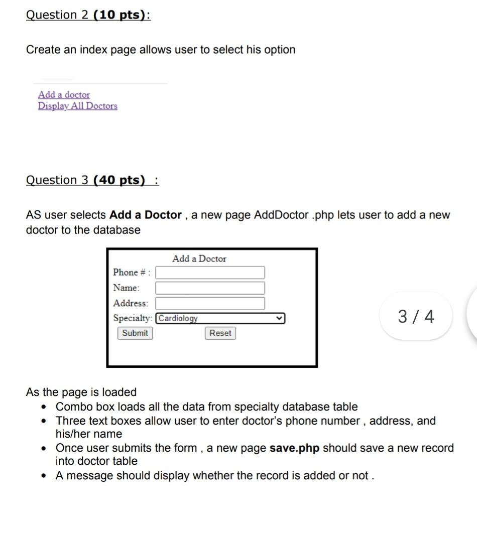 We need to create a web site for an online health center