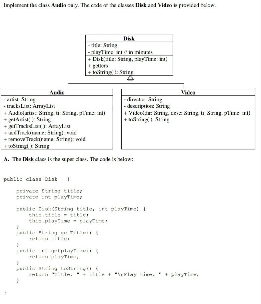  please find the code intermediate programming with objects (java) Implement the