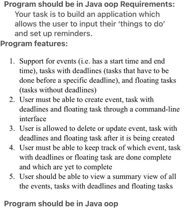  The output should be in CLI (command line interface) not android