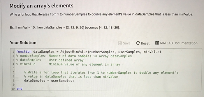  Write a for loop that iterates from 1 to numbersamples to