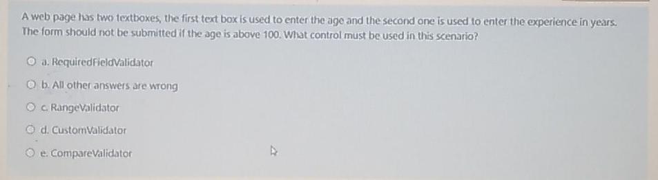  A web page has two textboxes, the first text box is