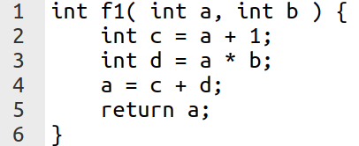 Consider the following function written in C. The function will be translated