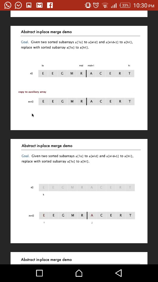 second time Cutoff to insertion sort Implement quicksort with a cutoff to