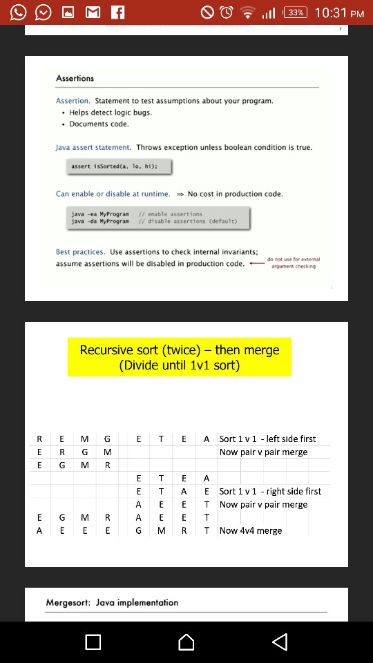 environment to sort random arrays of N doubles, for N= 103, 104,