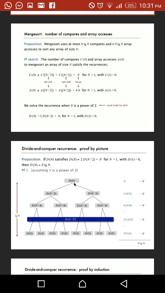 a three-argument sort() method to Algorithm2.2 for sorting subarrays such that the