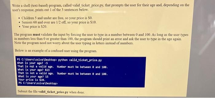 needs to be done using the example provided down there Write a