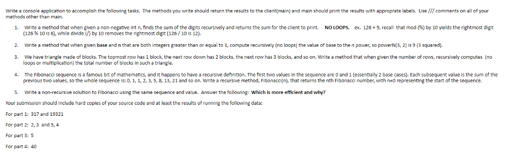 please anwser this C# question using the C# programming language. thank you.