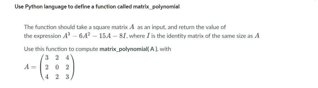  and submit a file showing your code and the output of
