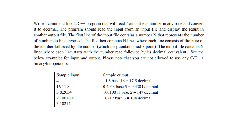  I want it by C++ !! Write a command line C/C++
