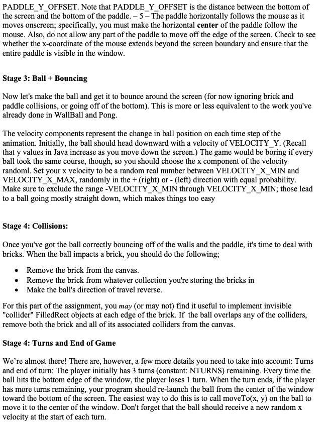using a library called objectdraw, which is NEEDED to complete this assignment.