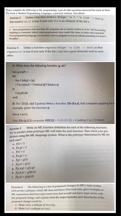  Please complete the following in ML programming, I got all other