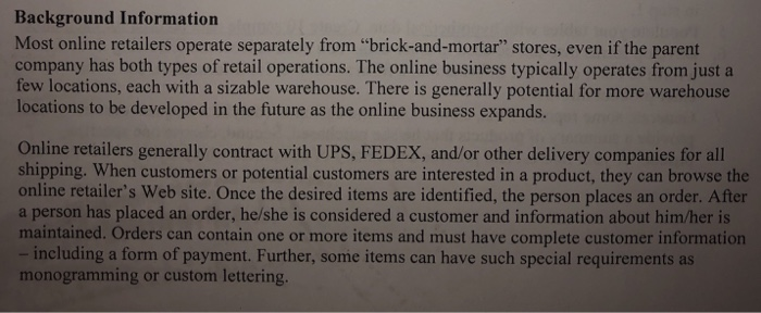 Access Database (This needs to be done in Access) Create the following