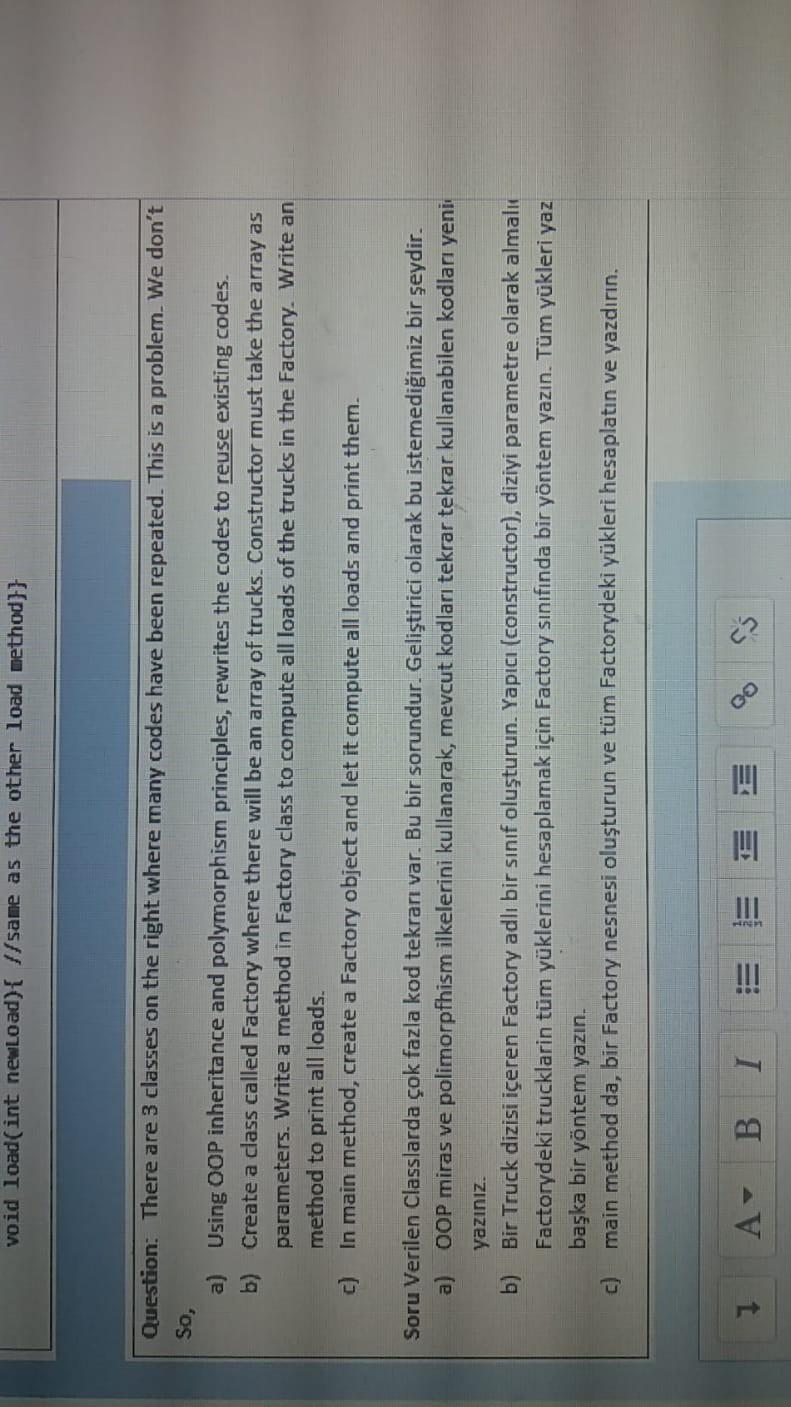 int maxLoad) { this.name = name; this.numberOfTyres =not; this.max Load = maxLoad;